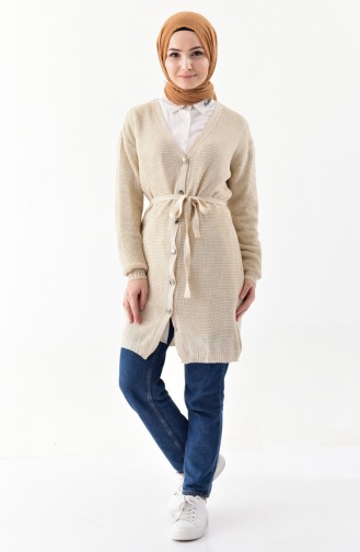 Knitwear Buttoned Cardigan 9004-05 Beige 9004-05