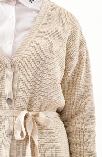 Knitwear Buttoned Cardigan 9004-05 Beige 9004-05