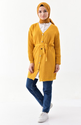 Knitwear Buttoned Cardigan 9004-06 Mustard 9004-06