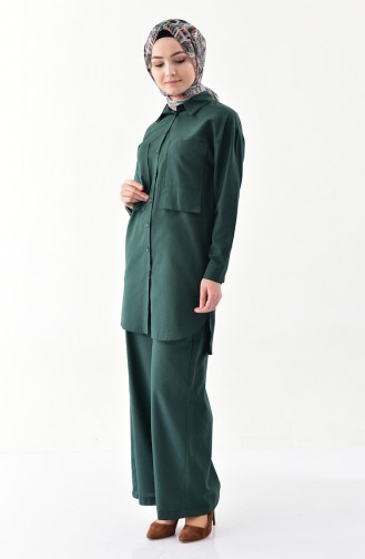 Bislife Pocket Tunic Trousers Double Suit 9099-02 Emerald Green 9099-02