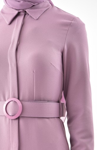 بيزلايف فستان بتصميم حزام للخصر 4254-01 لون ليلكي 4254-01