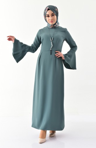 Mildew Green Hijab Dress 2050-03