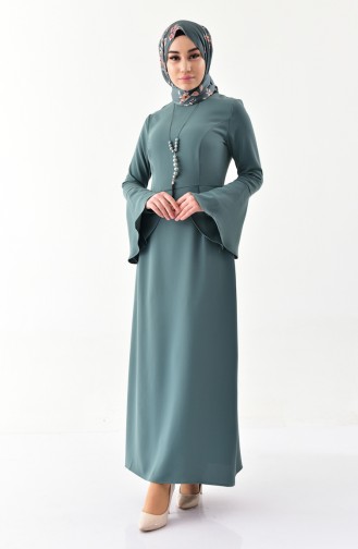 Mildew Green Hijab Dress 2050-03