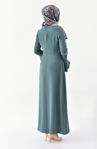 Mildew Green Hijab Dress 2050-03