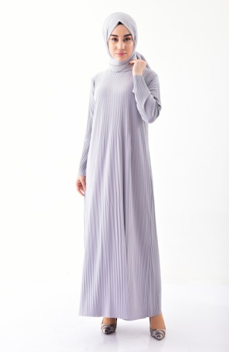 Gray Hijab Dress 5242-05