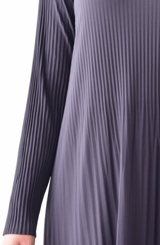 ايلميك فستان بتصميم طيات 5242-07 لون أسود مائل للرمادي 5242-07