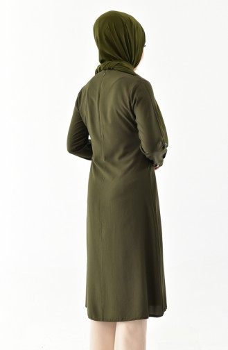 Kolyeli Tunik 3041-07 Haki