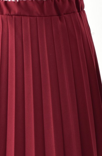 iLMEK Pleated Skirt 5224-02 Claret Red 5224-02