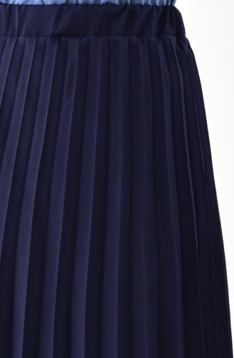 iLMEK Pleated Skirt 5224-03 Navy Blue 5224-03