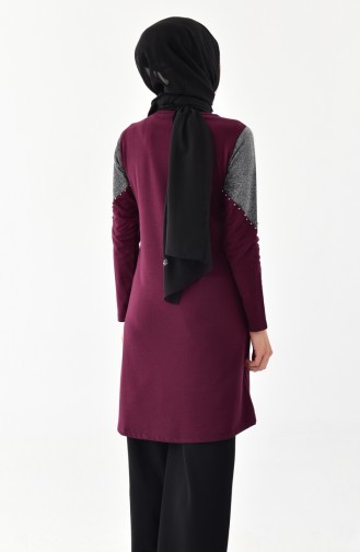 İncili Tunik 0680-02 Mürdüm