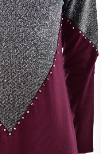 İncili Tunik 0680-02 Mürdüm
