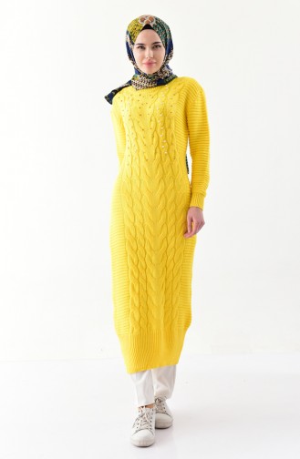 Pearl Knitwear Long Tunic 8080-01 Yellow 8080-01
