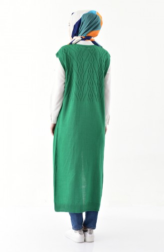 Knitwear Pocket Vest 8111-01 Emerald Green 8111-01