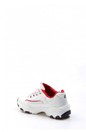 Fast Step Spor Ayakkabı 572Za616G Beyaz Lacivert Kirmizi