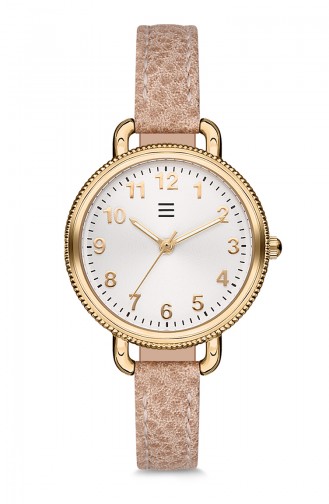 LC Women´s Leather Wrist Watch BT1248D Cream 1248D