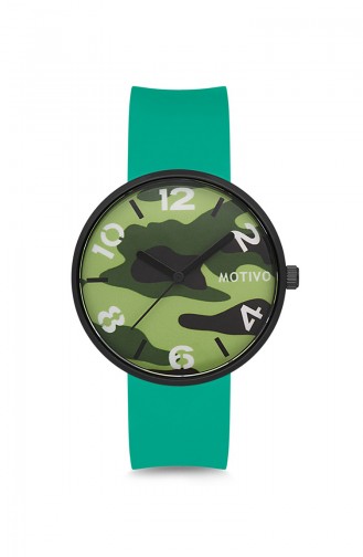 MOTIVO Unisex Silicone Wrist Watch MT0215 Green 0215
