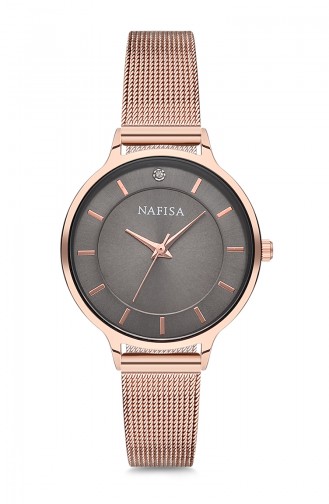 Nafisa Women´s Wicker Wrist Watch NF1002H Rose Gold 1002H
