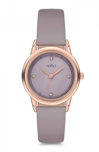 Nafisa Women´s Leather Wrist Watch NF1051D Lilac 1051D