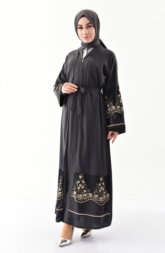 Laced Abaya 7755-02 Anthracite 7755-02