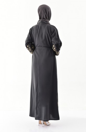 Abaya mit Spitzen 7755-02 Anthrazit 7755-02