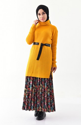 Polo-neck Knitwear Sweater 2017-23 dark Yellow 2017-23