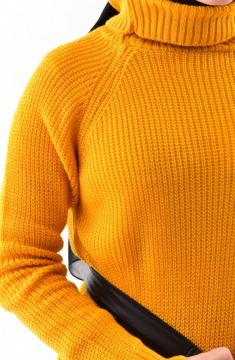 Polo-neck Knitwear Sweater 2017-23 dark Yellow 2017-23