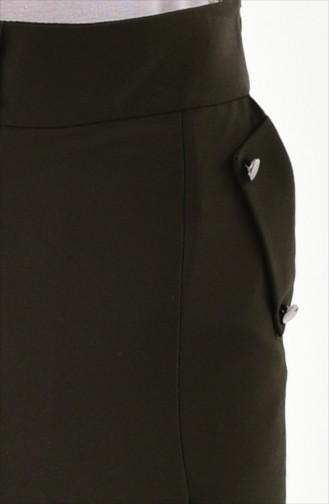 Pantalon Jupe Plissé 31246-04 Vert Khaki 31246-04