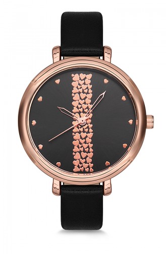 LC Women´s Leather Wrist Watch BT1285D Black 1285D