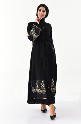 Black Abaya 7755-01