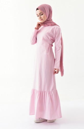 ايلميك فستان مُخطط بتصميم حزام للخصر 5222-04 لون زهري 5222-04