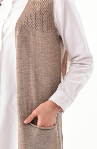 Knitwear Pocket Vest 4121-03 Mink 4121-03