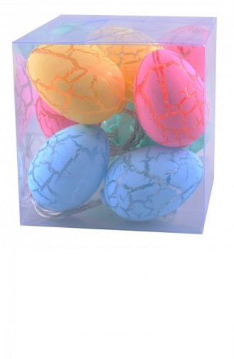 10Lu Renkli Yumurta Şeklinde Dolama Led 15 Metre 89YT0072