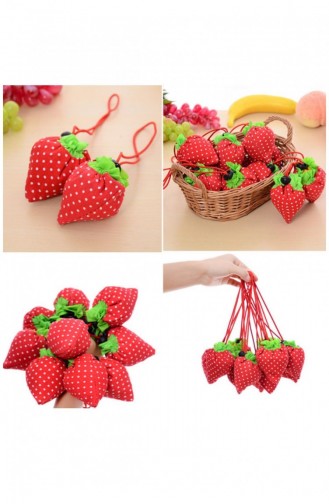 Filet de Marché Pliable Pratique Modèle de Fraise 19YT1215