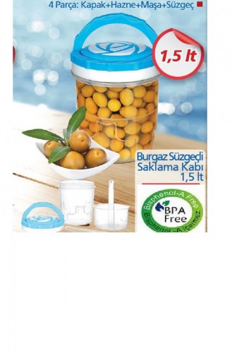 Maşa Ve Süzgeçli Burgaz Saklama Kabı