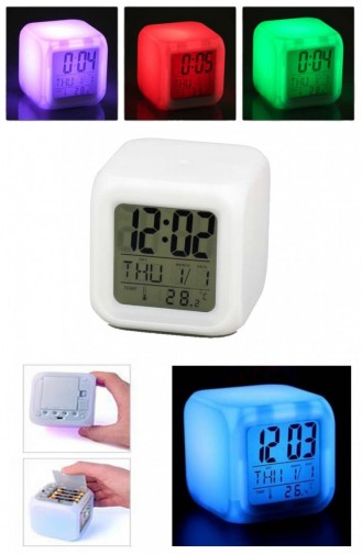Color Changing Digital Cube with Alarm 5YT0433