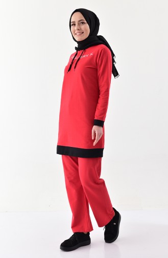 Hooded Tracksuit 0001-07 Red 0001-07
