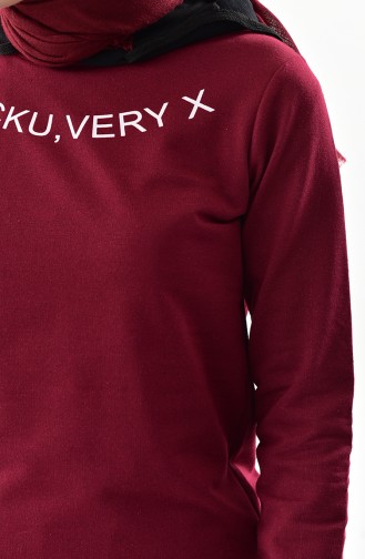 Hooded Tracksuit 0001-09 Claret Red 0001-09