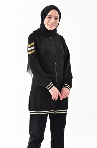 Zippered Sport Jacket  5049-05 Black 5049-05