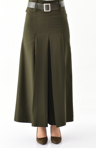 BURUN Belted Pants Skirt 31243-03 Khaki Green 31243-03