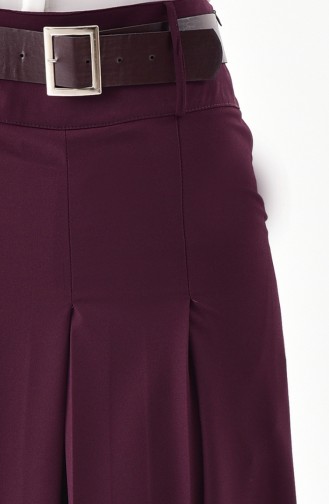 BURUN Belted Pants Skirt 31243-05 Claret Red 31243-05