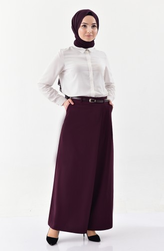 BURUN Belted Pants Skirt 31248-03 Purple 31248-03