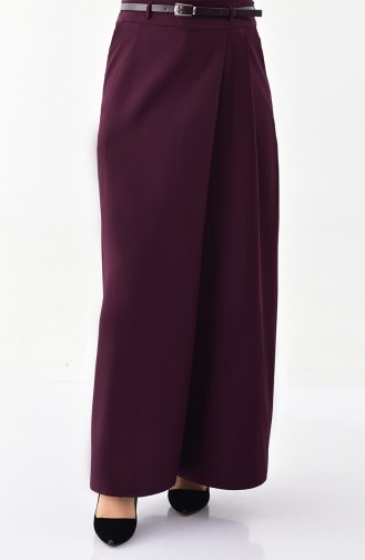 BURUN Belted Pants Skirt 31248-03 Purple 31248-03