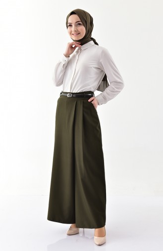 Pantalon Jupe a Ceinture 31248-04 Vert Khaki 31248-04