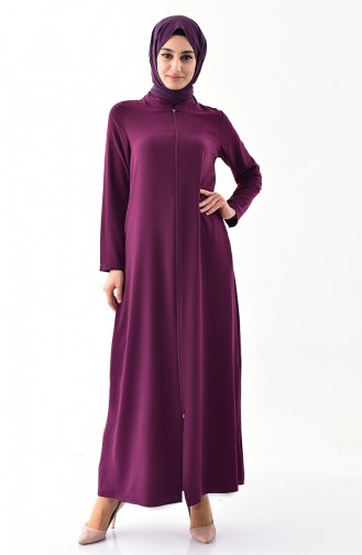 Abaya Lin avec Poches 0265-01 Plum 0265-01