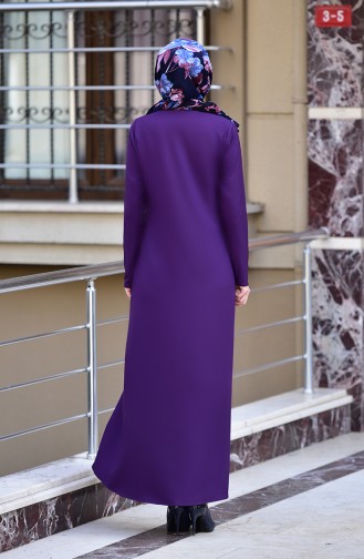 Abaya mit Reissverschluss 2129-01 Lila 2129-01