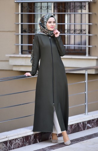 Abaya mit Reissverschluss 2129-02 Khaki 2129-02