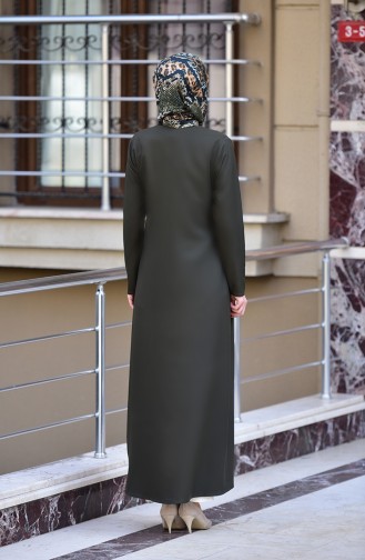 Abaya mit Reissverschluss 2129-02 Khaki 2129-02