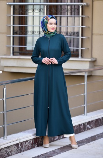 Abaya mit Reissverschluss 2129-03 Smaragdgrün 2129-03