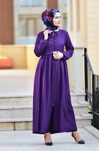 Abaya mit Reissverschluss 2130-06 Lila 2130-06