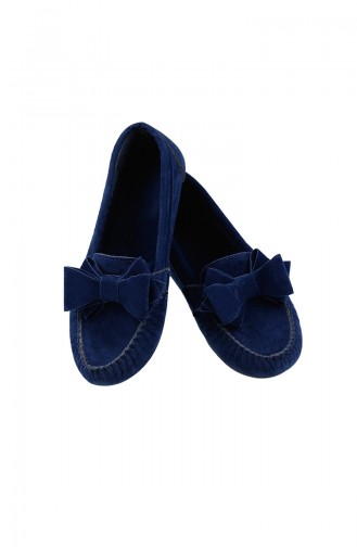 Navy Blue Woman Flat Shoe 0104-19